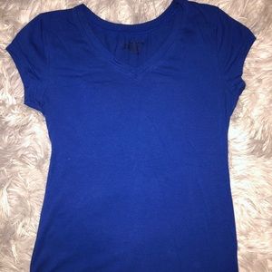 Blue V neck shirt